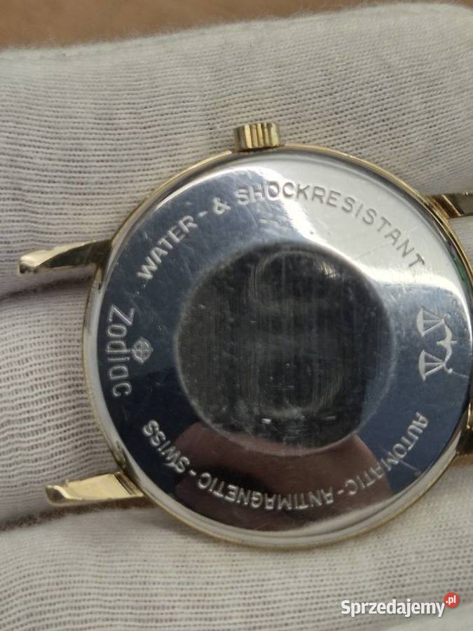 Złocony zegarek automatyczny vintage Zodiac Chorzów