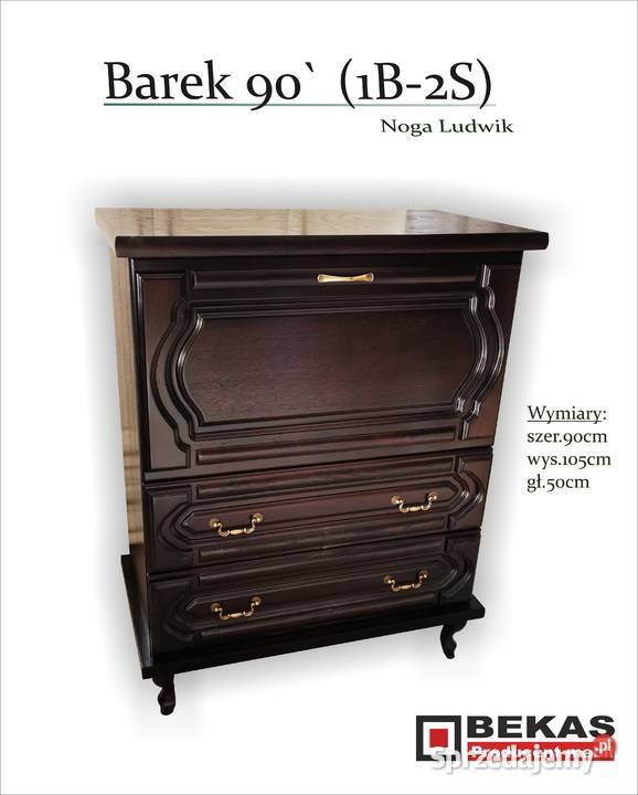 Stylowy Barek 90 1B2S Ludwik Orzech Dąb Warszawa