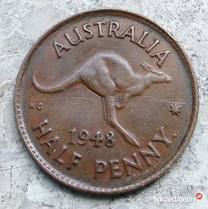 AUSTRALIA HALF PENNY 1948 r KANGUR Legionowo