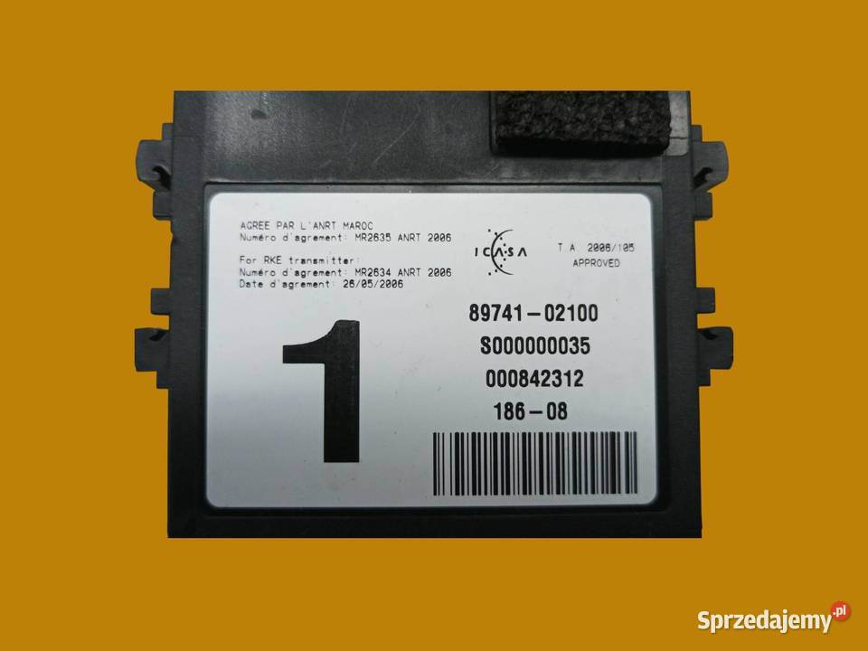 MODUŁ DRZWI 8974102100 Toyota Auris I 20062012 Rok produkcji 2008 sprzedam