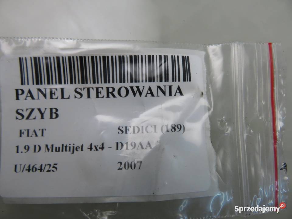 PANEL SZYB FIAT SEDICI 189 Panele sterowania, przełączniki