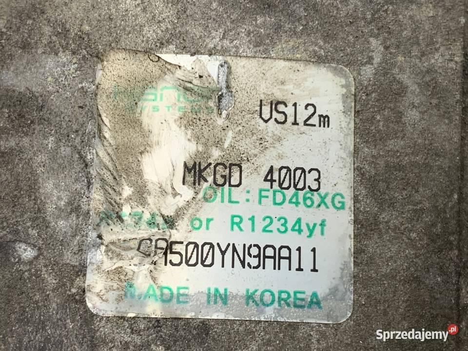 SPRĘŻARKA KLIMATYZACJI KIA VENGA CA500YN9AA11 14 osobowe sprzedam