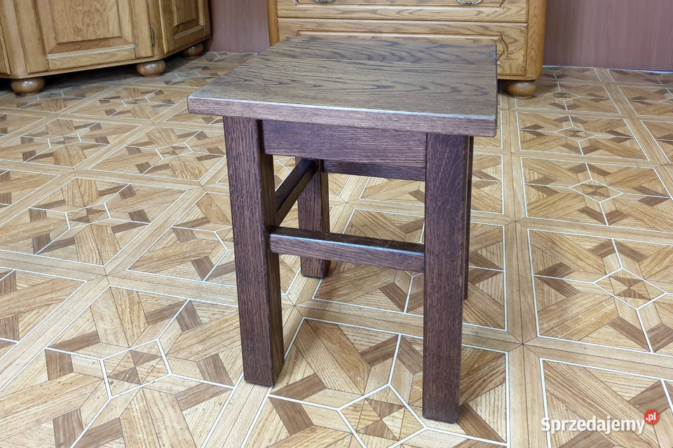 Taboret dębowy kolor do wyboru 32cm Stoły, krzesła, biurka małopolskie Maków Podhalański