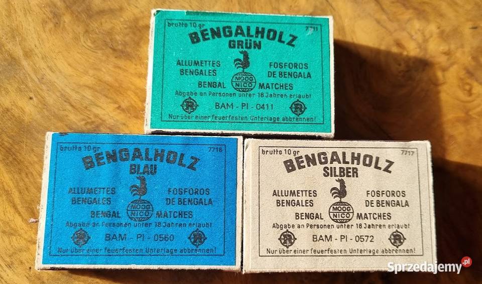 Zapałki bengalskie Bengalhlzer Riesa NRD Zielona Góra