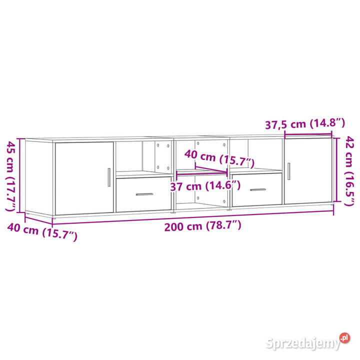 Szafka narożna biała 200x40x45 materiał mazowieckie