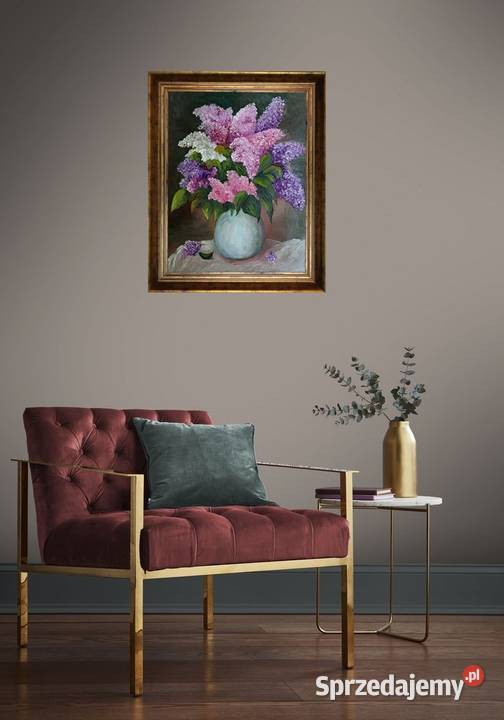 Obraz olejny Bzy fioletowy