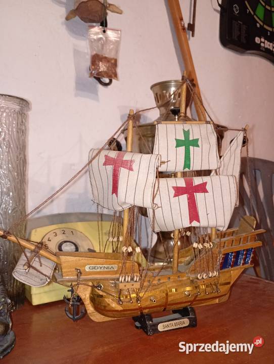 Drewniany model statku Modelarstwo