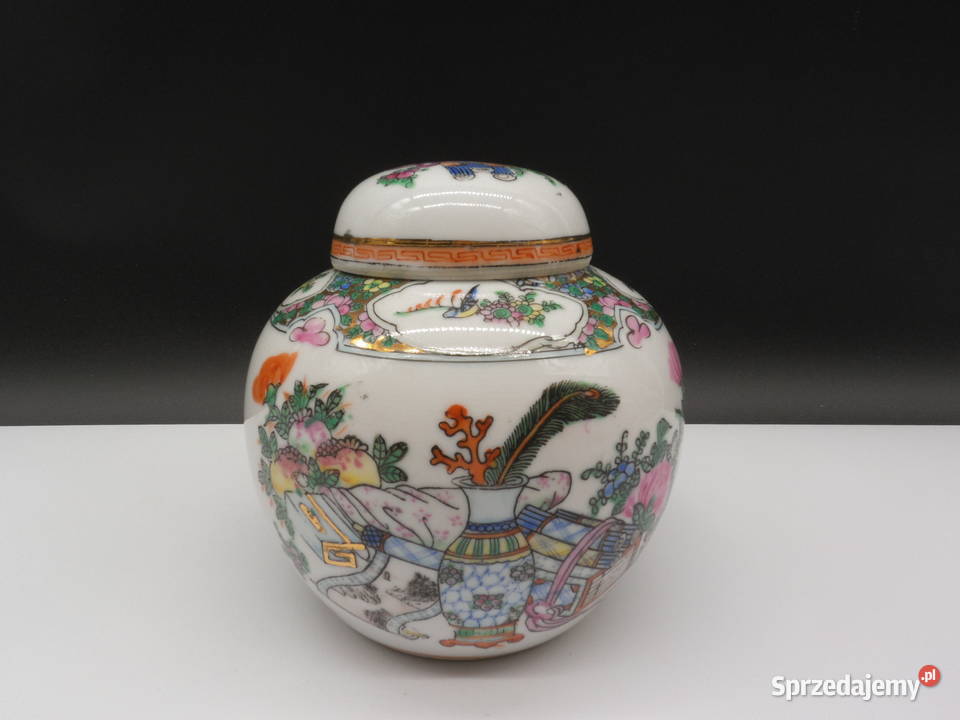 Chiński pojemnik na imibir herbatę Porcelana i szkło Raszków