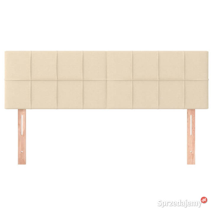 Zagłówki do łóżka 2 kremowe 72x5x7888 tkanina Ramy i stelaże