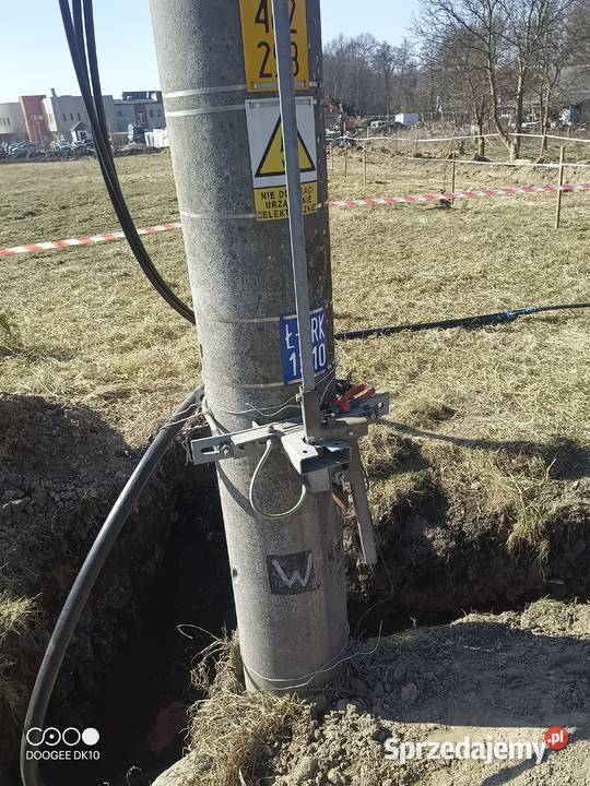 Słupy energetyczne elektryczne oświetlenie Niepołomice