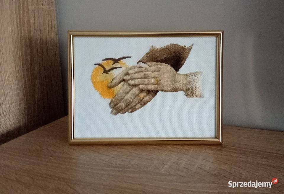 Pamiątka ślubu rocznicy haft krzyżykowy Olsztyn