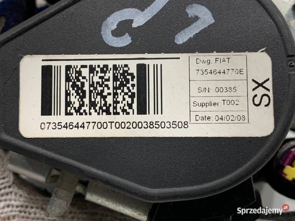 PAS BEZPIECZEŃSTWA LEWY PRZÓD FIAT FIORINO III Pasy bezpieczeństwa