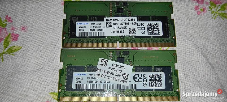Samsung DDR5 16GB do laptopa sodimm