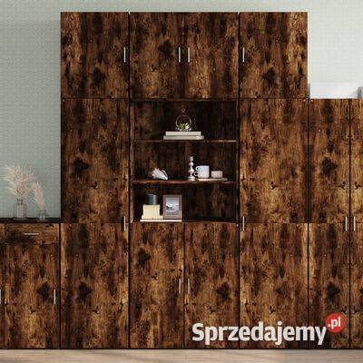 vidaXL Wysoka szafka przydymiony dąb 80x425x249 Pozostałe