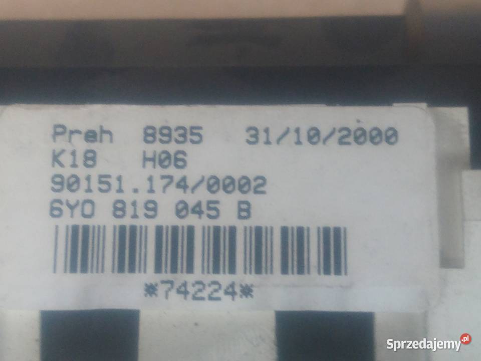 Skoda Fabia I panel nawiewu 6Y0819045B zachodniopomorskie Dębno sprzedam
