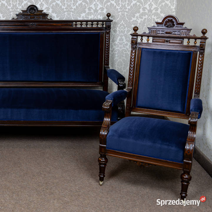 Fotel neorenesansowy antyk stary eklektyczny wielkopolskie Swarzędz