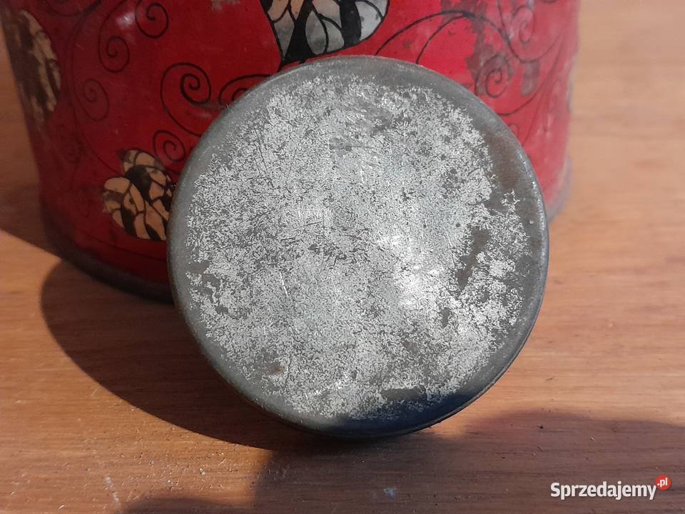 Dwa stare metalowe pudełeczka pudełko z PRL Dąbrowa Górnicza