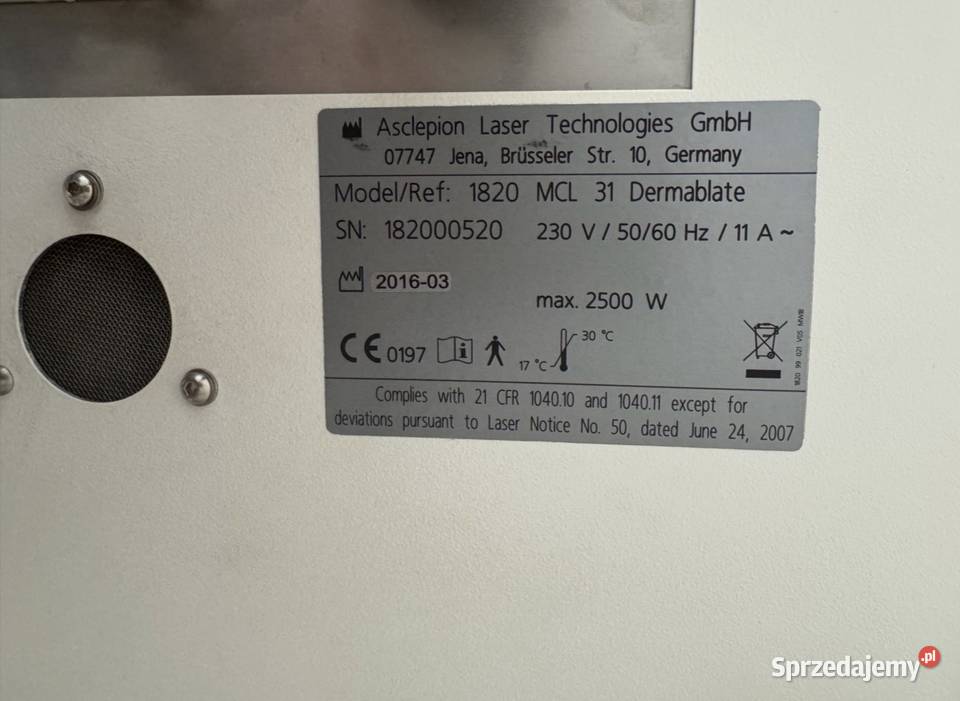 Laser medyczny frakcyjny Asclepion Dermablate Wrocław