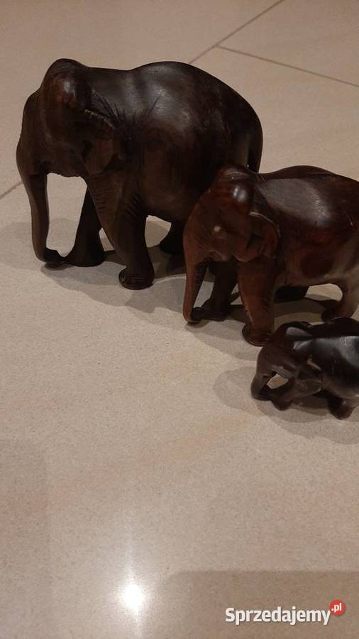 Drewniana Figurka Słoń 2 Stara Nowa Sól