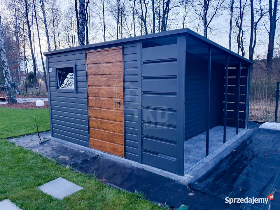 Domek Ogrodowy 3x4 wiata 1x4 drzwi okno rynny Nowy Sącz