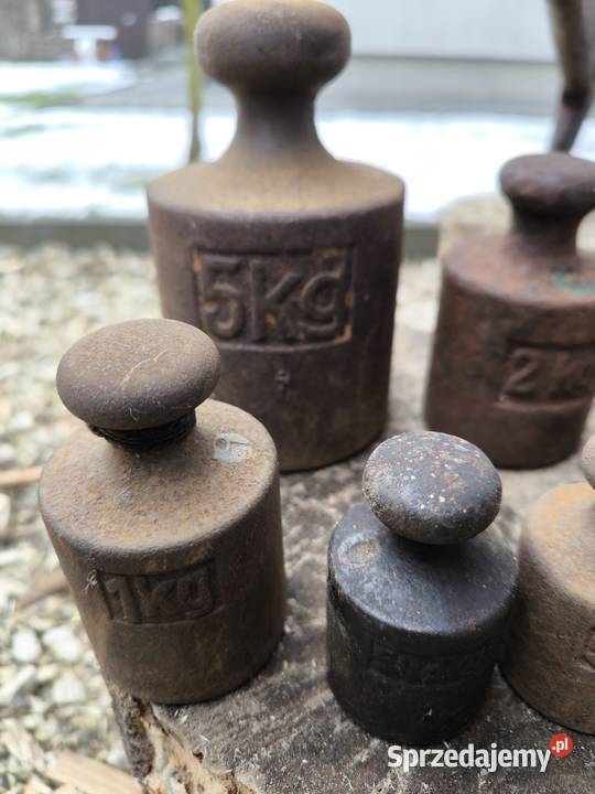 Odważniki z dawnych lat produkcji 6sztuk Radomsko