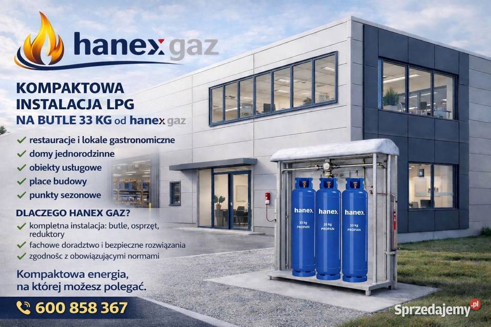 Instalacje kompaktowe na butle 33 i 11 Poznań
