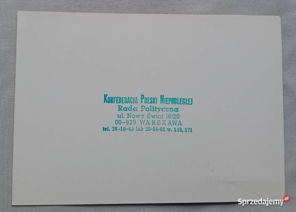 Cegiełka wpłata 10 000 na fundusz wyborczy KPN wielkopolskie Koźminek