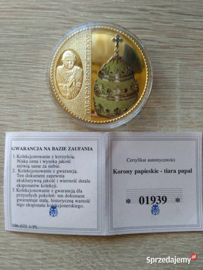36 Korony papieskie Tiara Papal Chrząstawa Mała