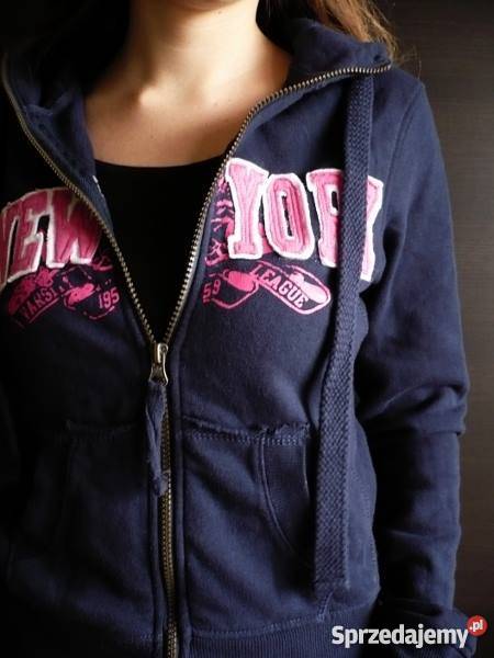 Granatowa bluza z kapturem YORK z Norwegii XS 34 Odzież sportowa Toruń