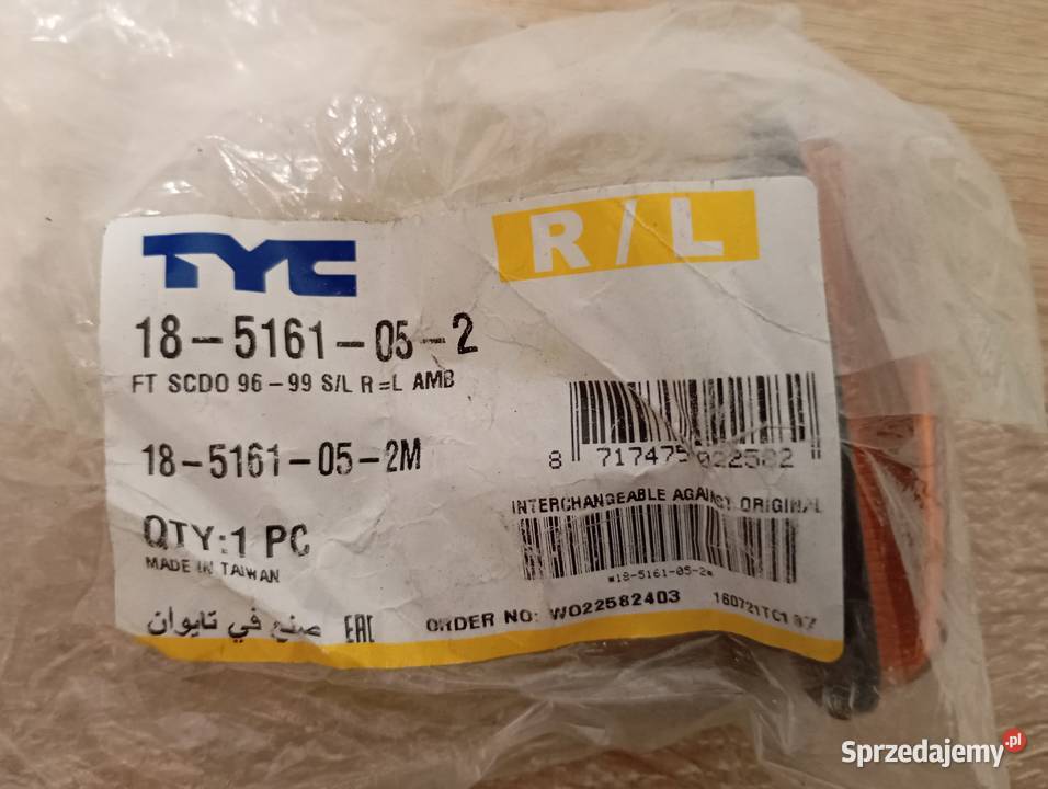 Lampka kierunkowskaz TYC 185161052 na błotnik osobowe Klamki wewnętrzne Piła