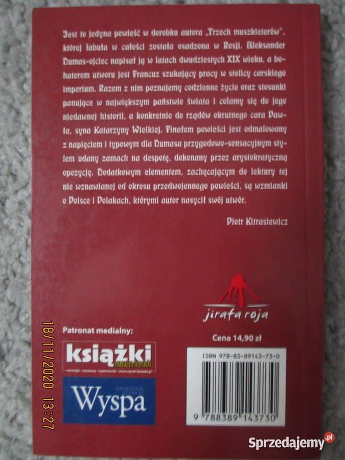 W pałacu carów Aleksander Dumas Warszawa