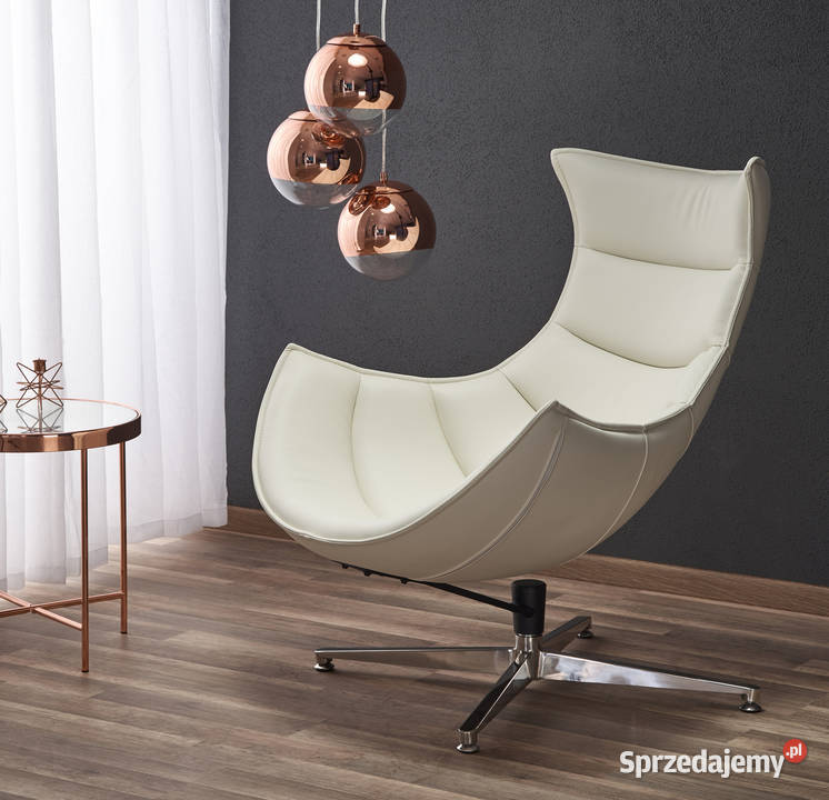Nowoczesny fotel wypoczynkowy Lord biały Fotele i krzesła obrotowe Golkowice sprzedam