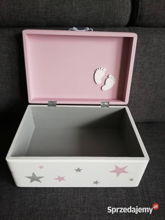 Kuferek dziewczynki z imieniem roczek chrzest Kędzierzyn-Koźle