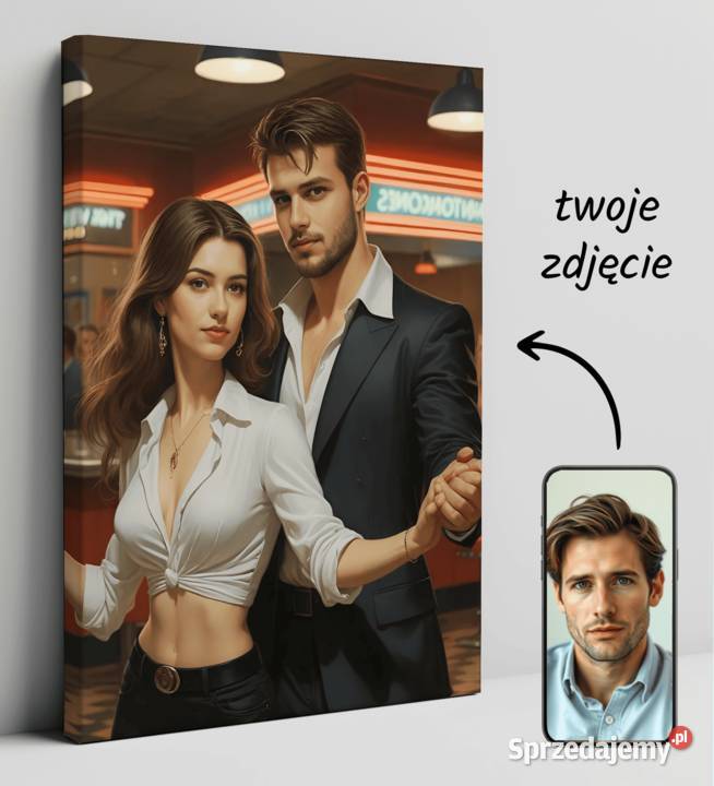 Obraz Portret na płótnie karykatura pulp fiction Wyposażenie wnętrz mazowieckie Warszawa
