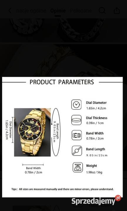 Zegarek z mechanizmem kwarcowym