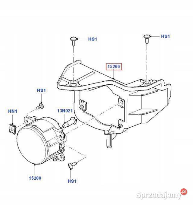 MOCOWANIE HALOGENU PRAWE FORD FIESTA MK6 osobowe
