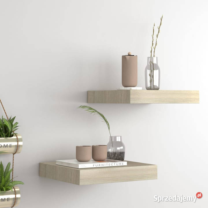 Półki ścienne 2 kolor dębowy 23 x 235 x 38 MDF mazowieckie Warszawa