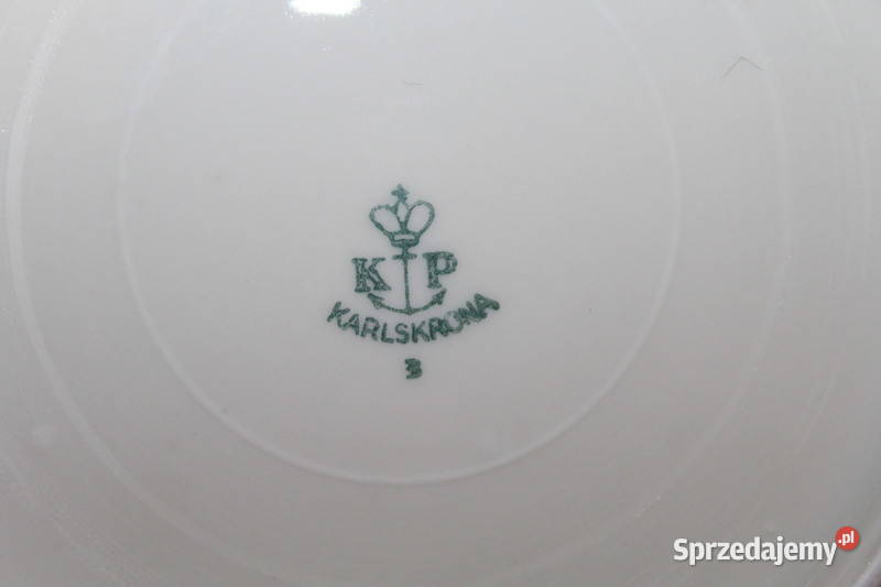 Komplet porcelanowych talerzyków Karlskrona 1597 Szczecin