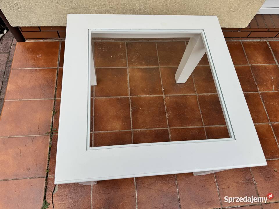 Stolik kawowy biały ze szkłem ława Garwolin