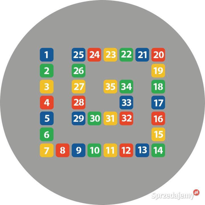 Kolorowe liczby 01 gry podwórkowe Strefy Gier Łódź