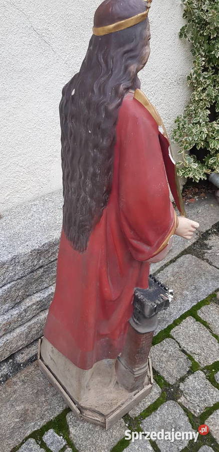 Rzeźba figura Św Barbara XIX wiek warmińsko-mazurskie Orneta