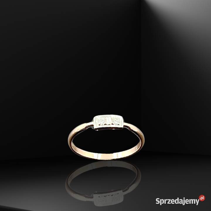 Pierścionek Złoty 14K Diament złoto