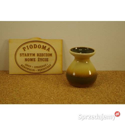 Wazonik ceramiczny vintage szkliwo gradientowe