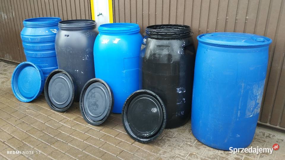 Beczki plastikowe 220 litrów na deszczówkę inne Giżycko