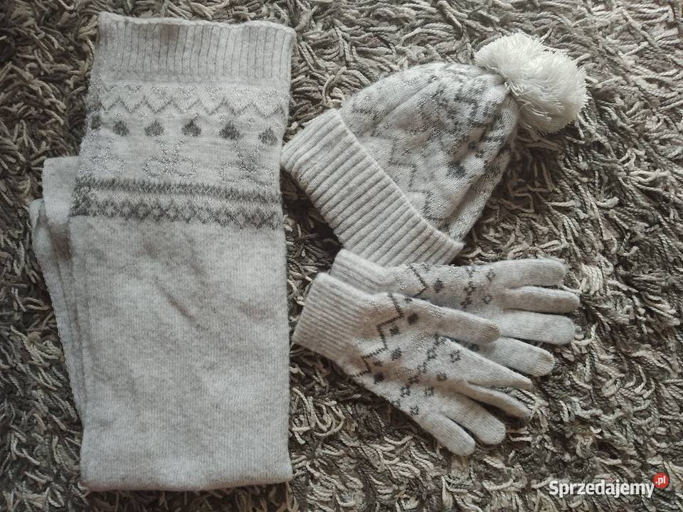 Komplet damski czapka szalik rękawiczki Chrzanów