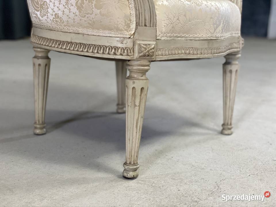 Fotel Ludwik XVI francuski tapicerowany styl Budno sprzedam