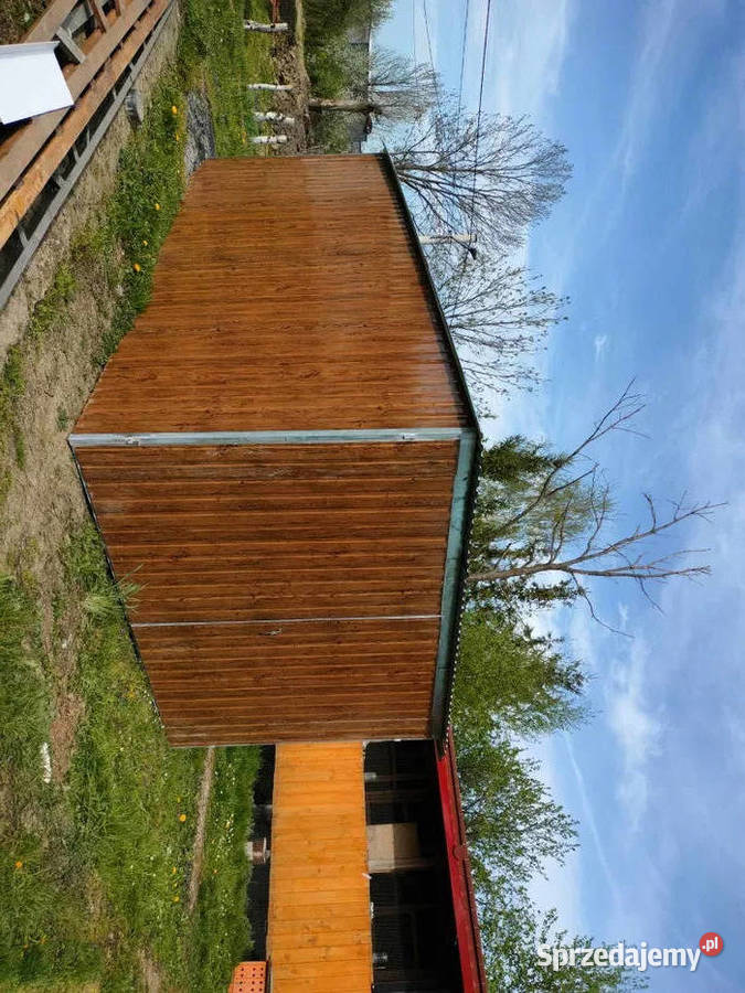 Garaż Blaszany DREWNOPODOBNY 3x5 NISKA Blaszak podlaskie Augustów