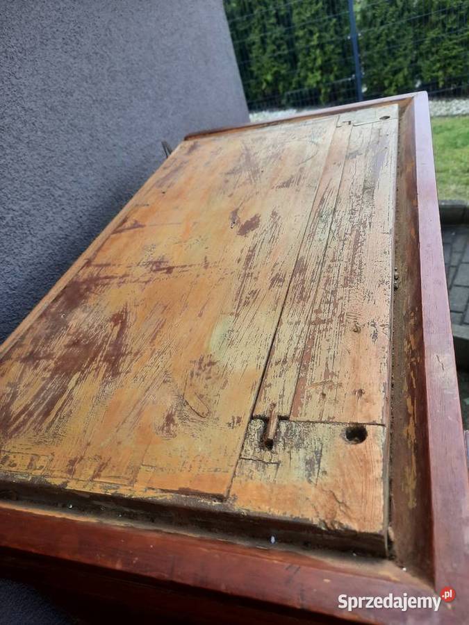 Stara szafka wisząca apteczka zielone gięte pomorskie Tczew