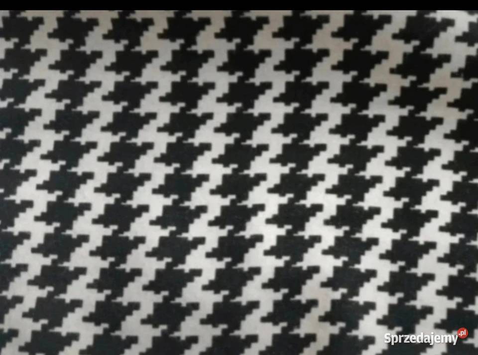 Spódnica długa kolano czarna pepitka ołówkowa Krosno