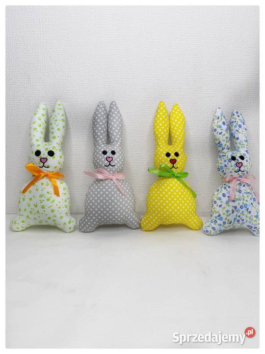 Zajączki króliki maskotki dekoracje świąteczne